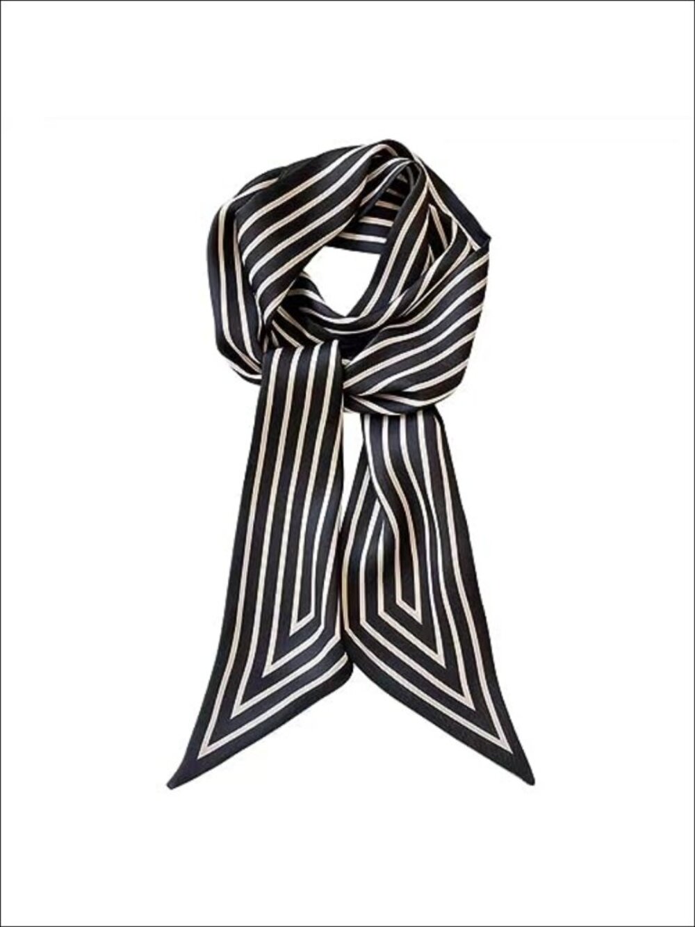 100% Mulberry Silk Long Narrow Scarf Double Layer Hair Neck Bag Wrap